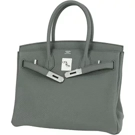 Hermes Birkin 30 Togo Vert Amandes Silver Hardware Hermes Handbag