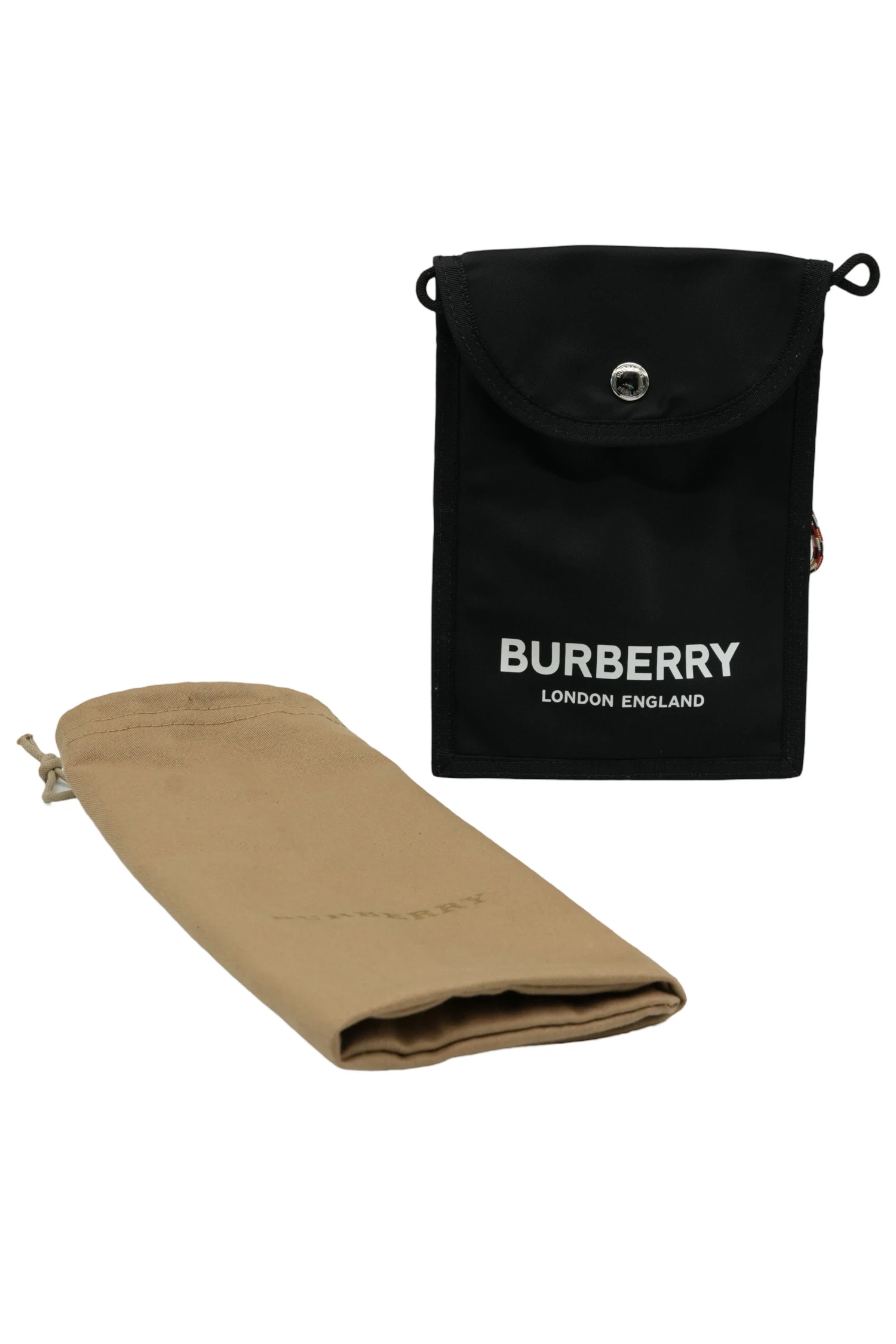 Burberry Black Nylon Logo Pouch