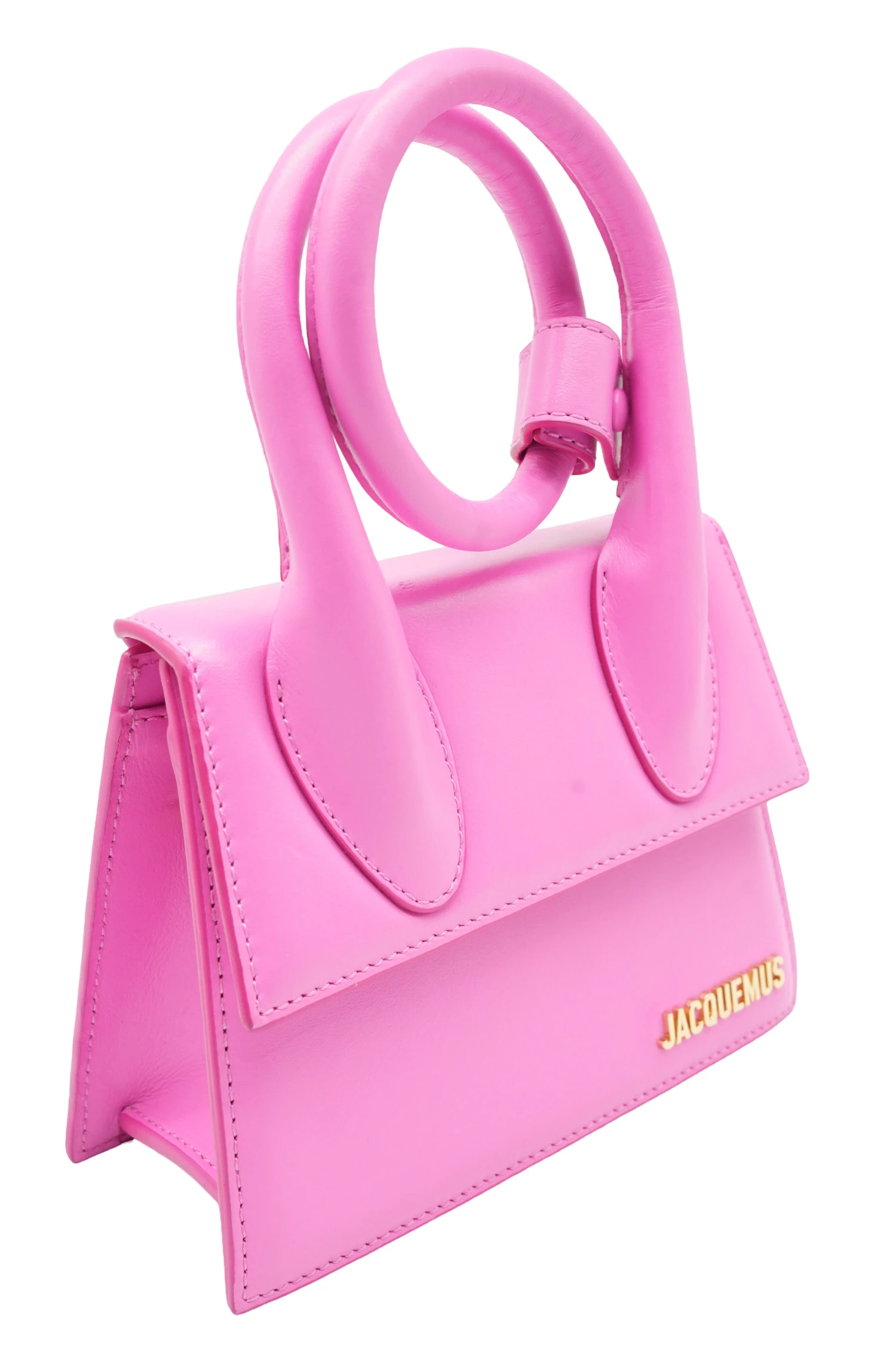 JACQUEMUS Le Chiquito Noeud Leather shoulder Bag Pink