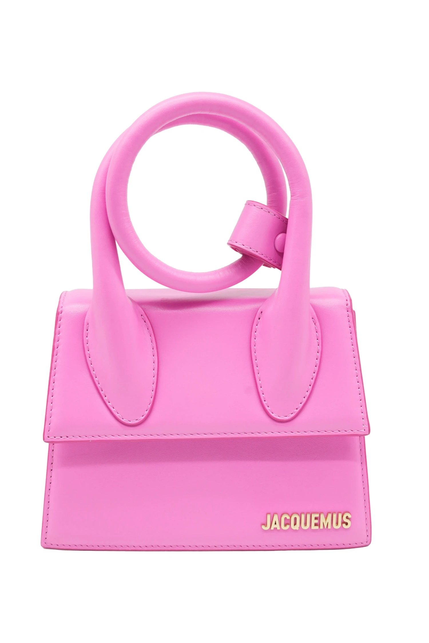 JACQUEMUS Le Chiquito Noeud Leather shoulder Bag Pink