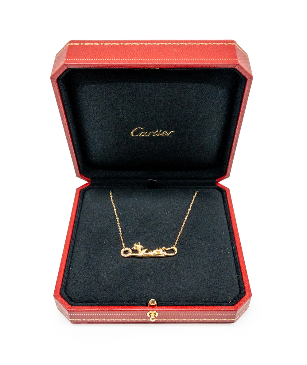 Panthère de Cartier pendant with diamonds in 18k Yellow Gold