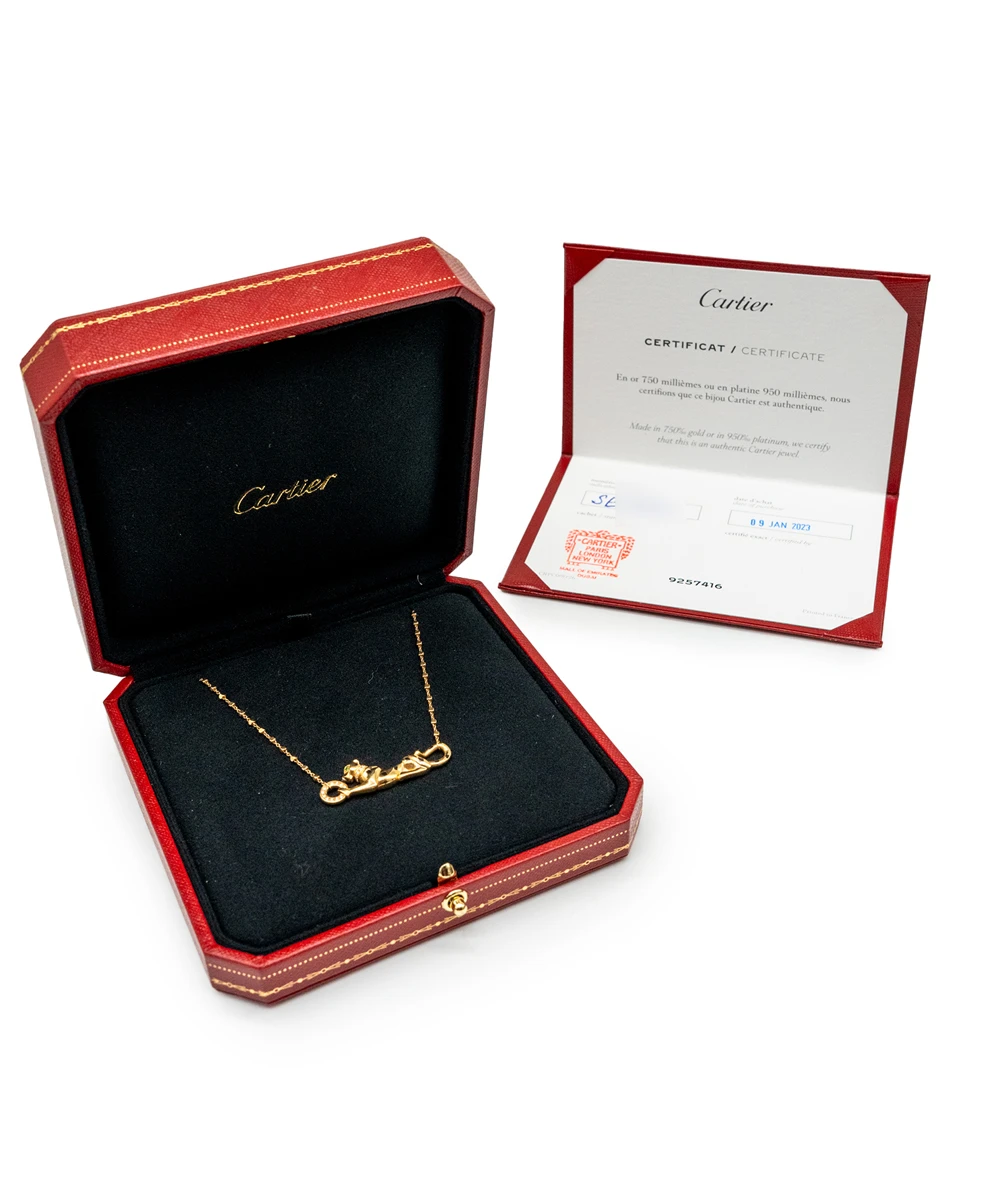 Panthère de Cartier pendant with diamonds in 18k Yellow Gold
