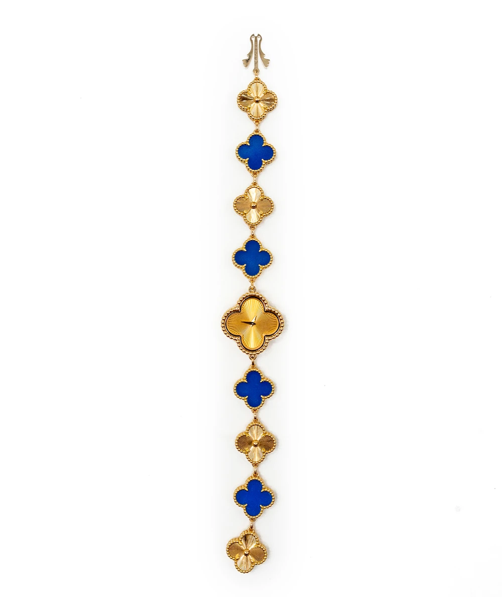 Van Cleef & Arpels Sweet Alhambra watch 18K yellow gold, Agate