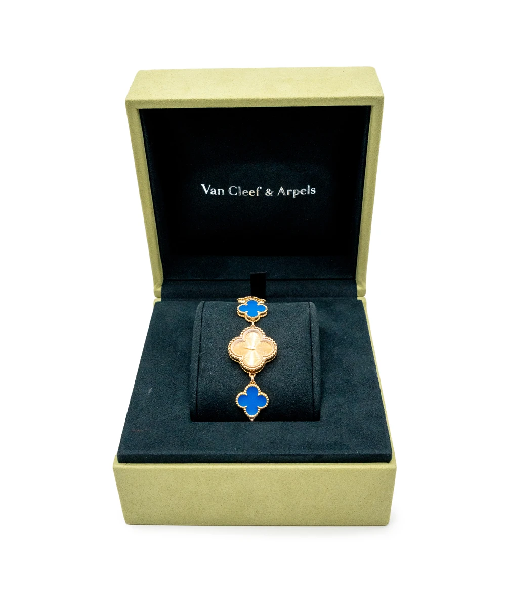 Van Cleef & Arpels Sweet Alhambra watch 18K yellow gold, Agate