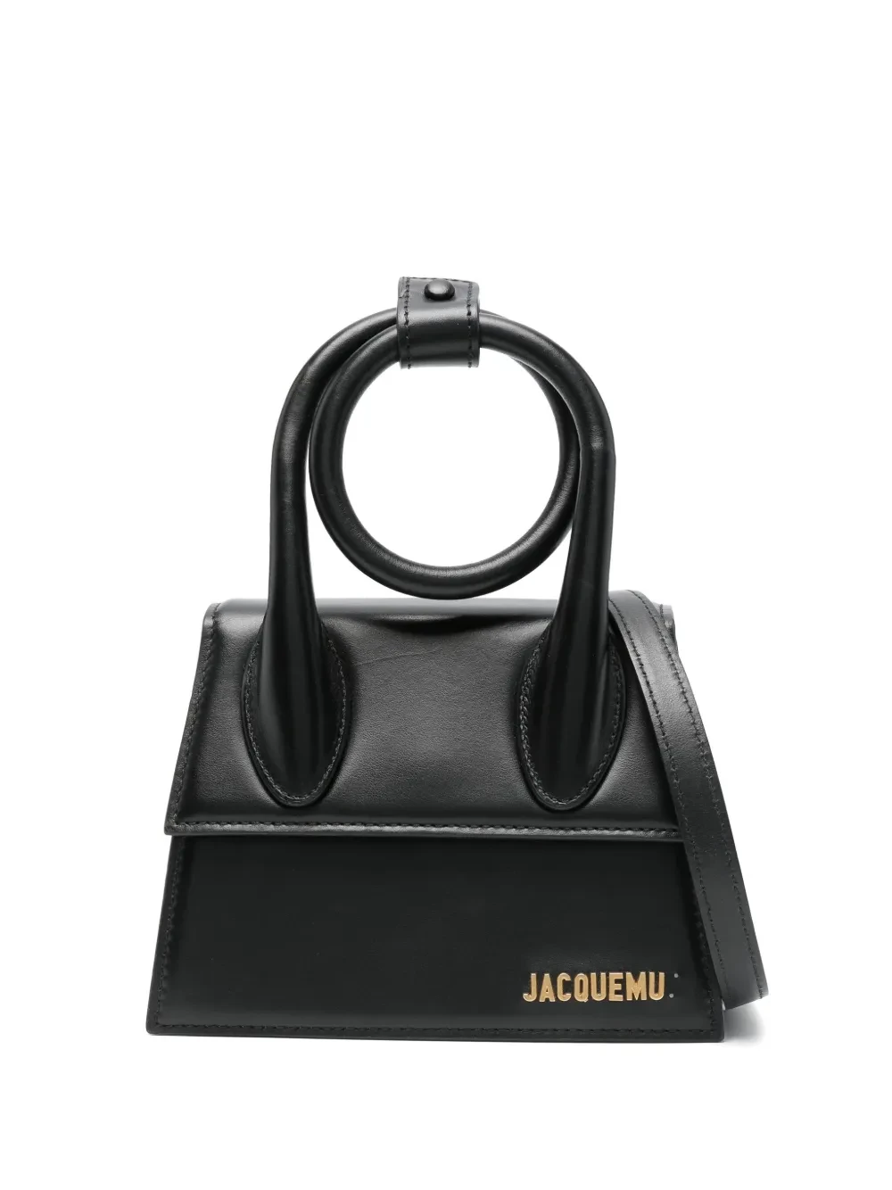 Jacquemus Le Chiquito Noeud Bag in Black Leather