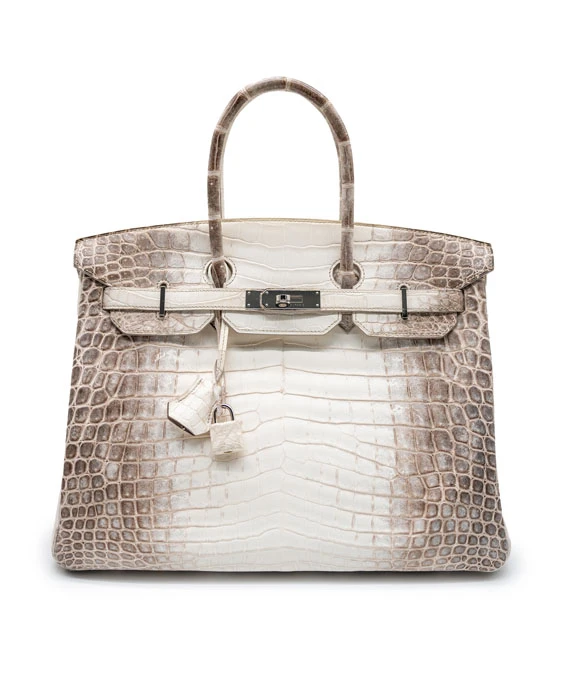 Hermes Birkin Size 35 Himalaya Handbag in Niloticus Crocodile Leather with Palladium Hardware