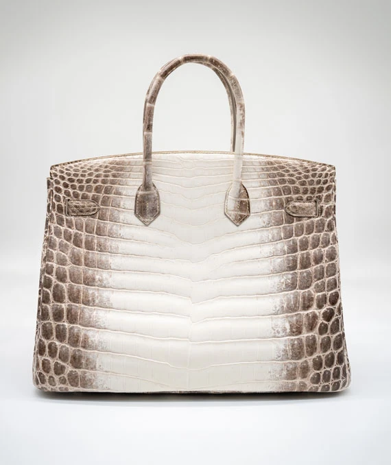 Hermes Birkin Size 35 Himalaya Handbag in Niloticus Crocodile Leather with Palladium Hardware