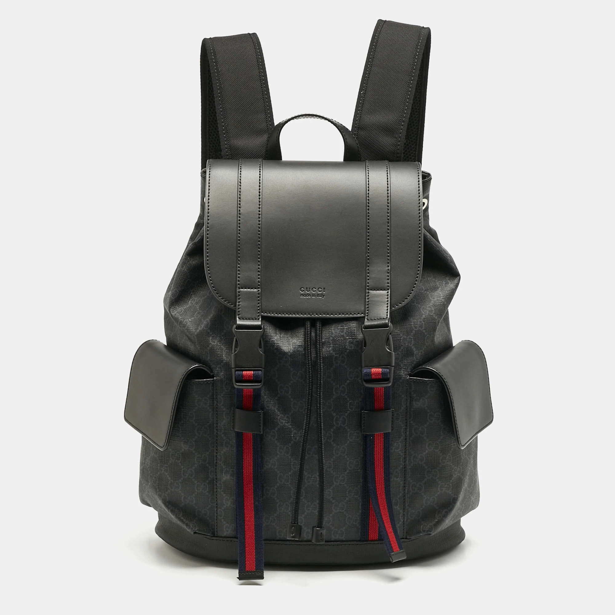 Gucci Black GG Supreme Backpack