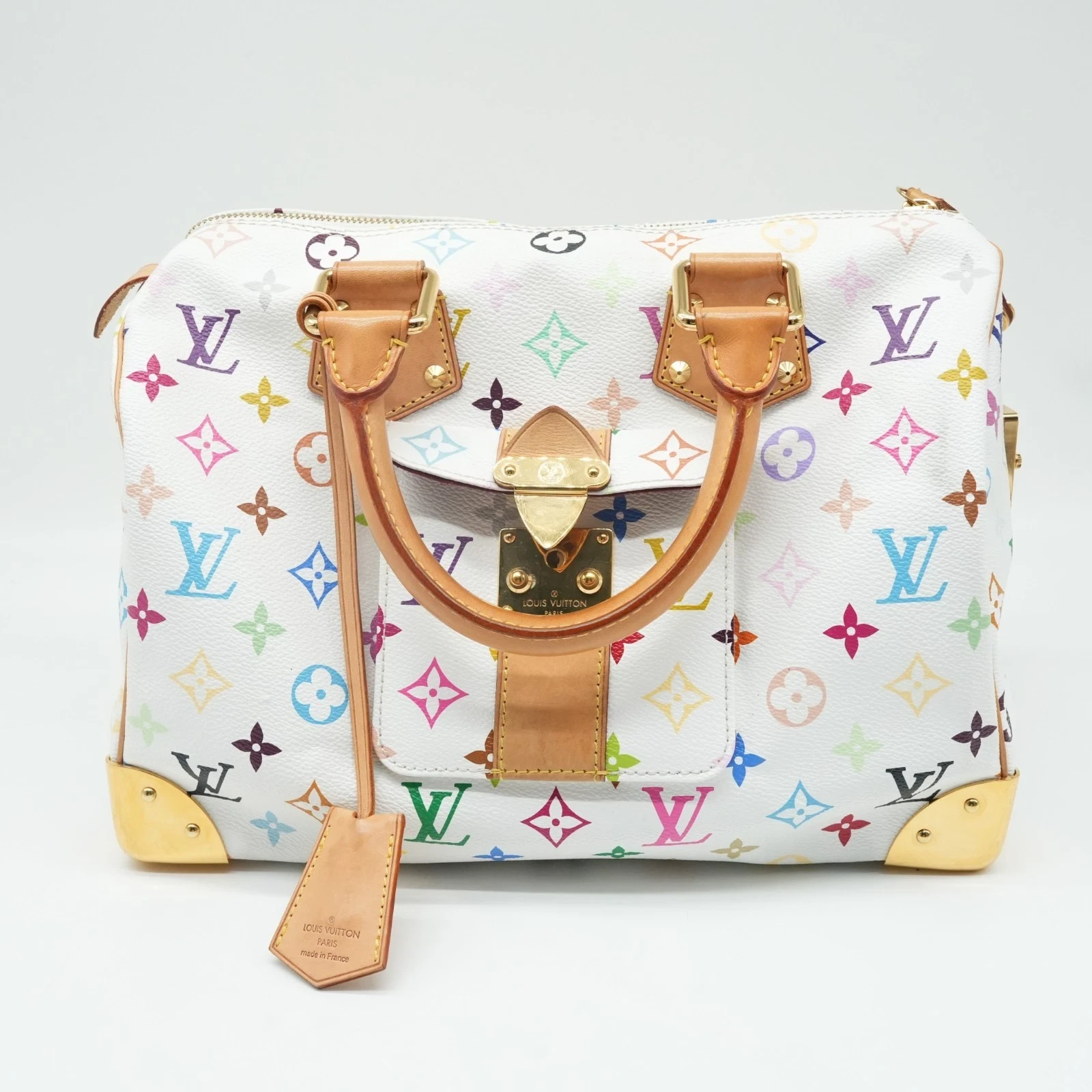 Louis Vuitton White Monogram Multicolore Canvas Speedy 30 Bag M92643