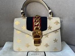 Gucci  White MIni Sylvie Leather Bag