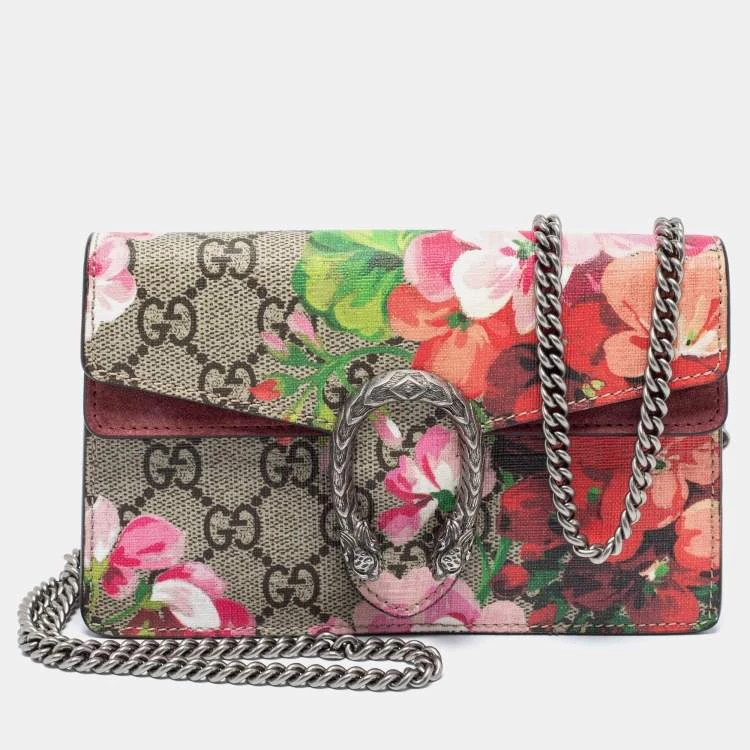 Gucci Dionysus GG Supreme Blooms Super Mini Bag Pink