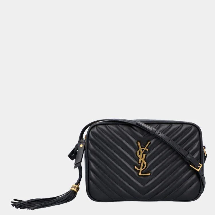 Saint Laurent Lou Camera Black Bag Quilted Leather