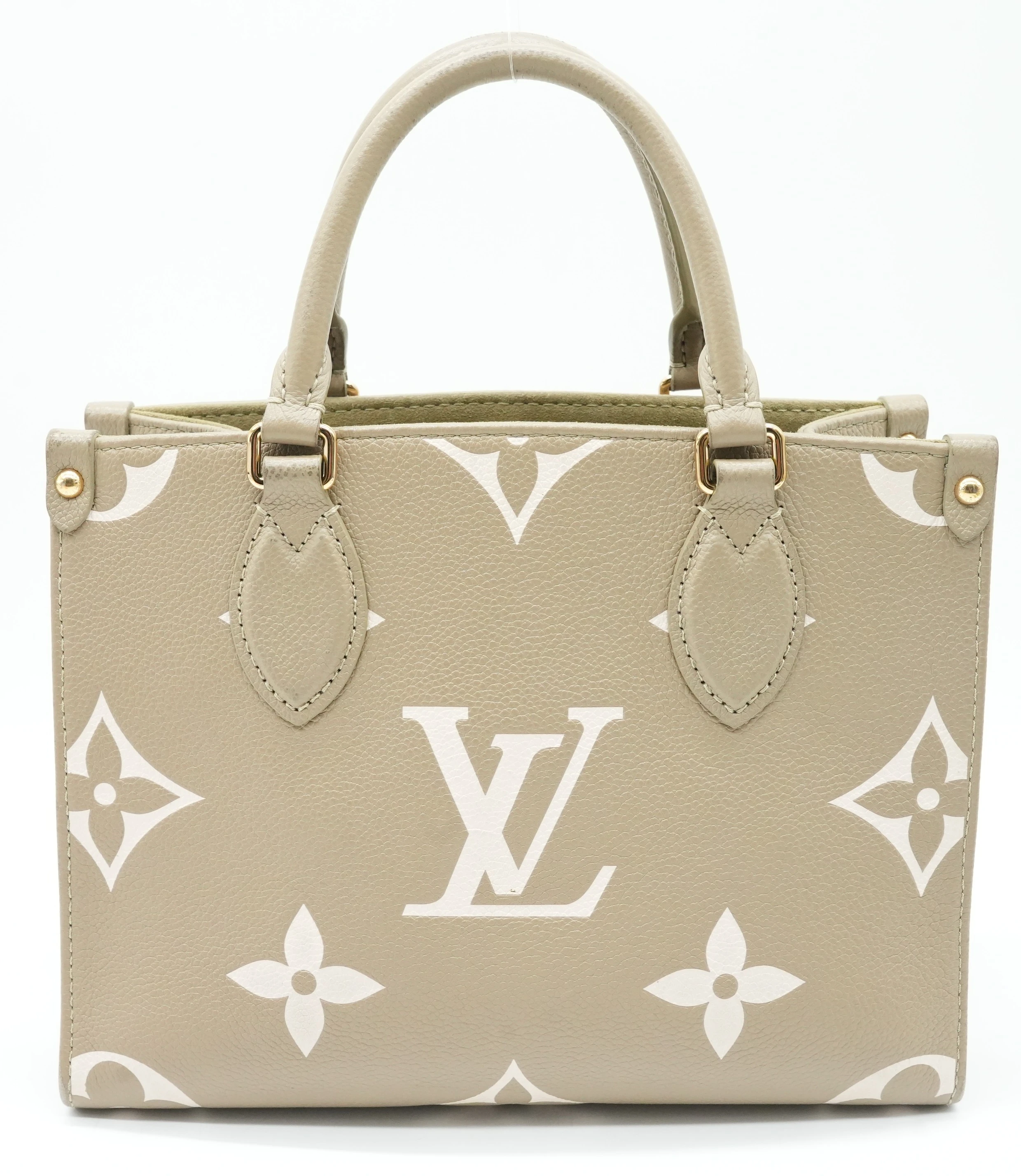 Louis Vuitton On The Go PM Khaki Bi Color Tote Bag