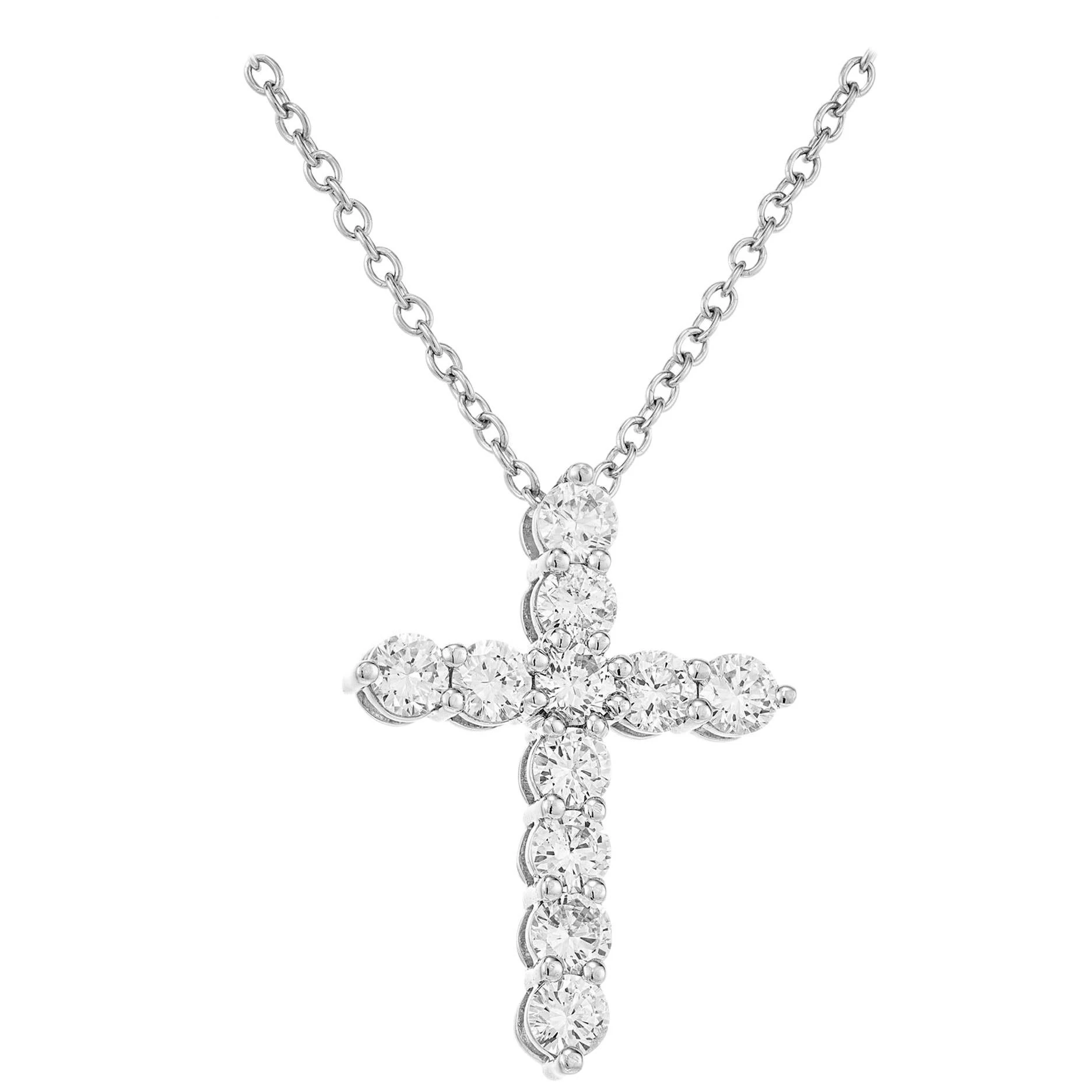 Diamond Cross Pendant Necklace 5.14 g 0.50ct
