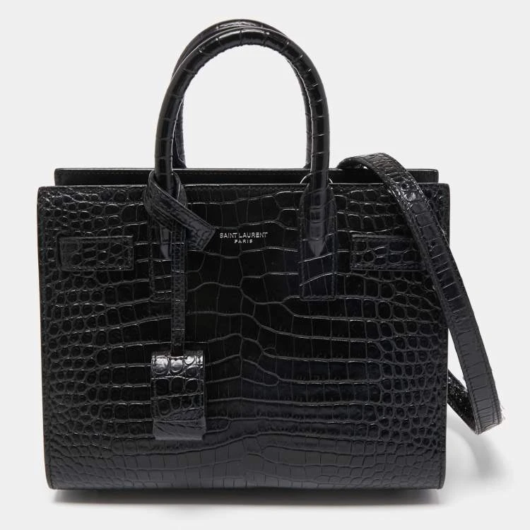 Saint Laurent Sac De Jour Embossed Nono Classic Bag