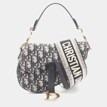Dior Saddle Bag Beige and Black Dior Oblique Jacquard