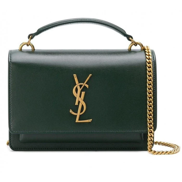 Saint Laurent Sunset Logo Plaque Shoulder Bag