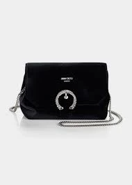 Jimmy Choo Mini Velvet Wallet On Chain