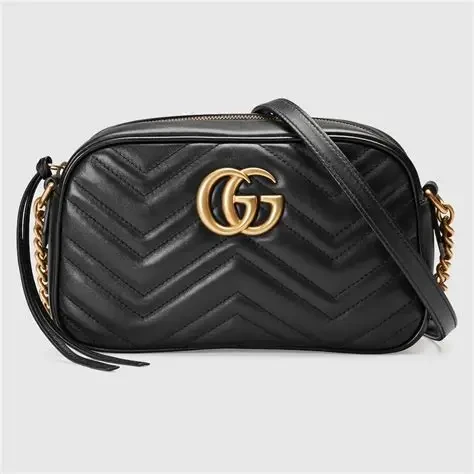 Gucci Black GG Marmont Small Shoulder Bag