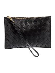 Bottega Veneta Intrecciato Black Clutch Bag Medium(30cm x 18cm) DB
