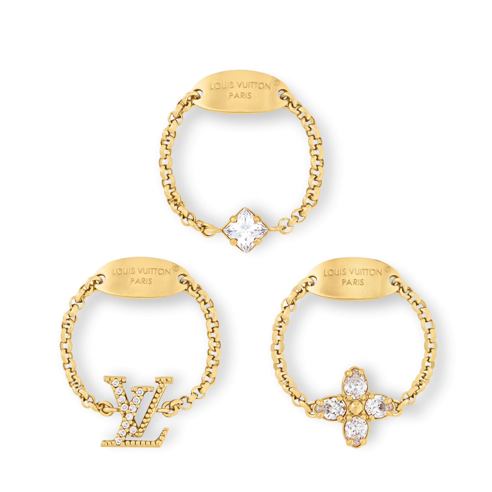 Louis Vuitton Lady LV Ring Size M M1604L