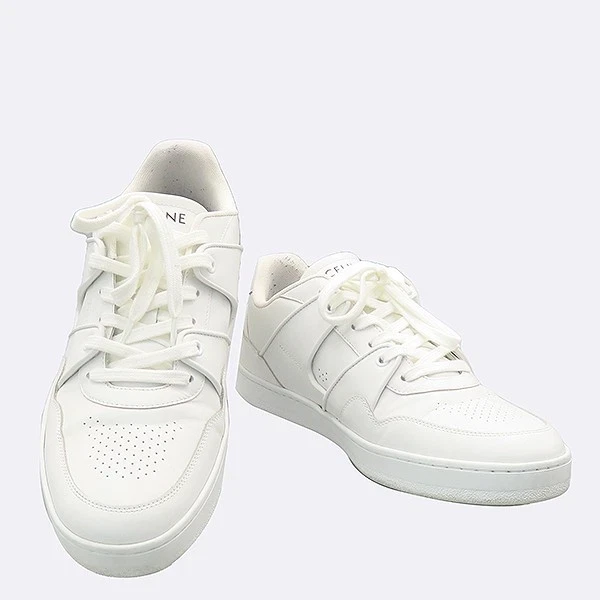 Celine Trainer Low Lace-Up  White Sneaker Size 41