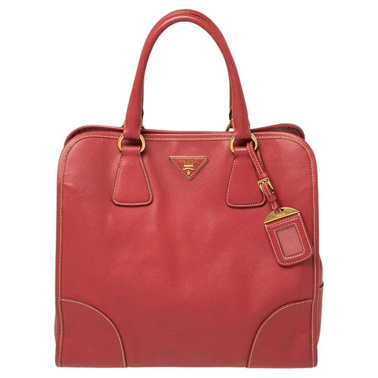 Prada Galleria Saffiano Lux Leather Bag Large Red ART. BN 2567