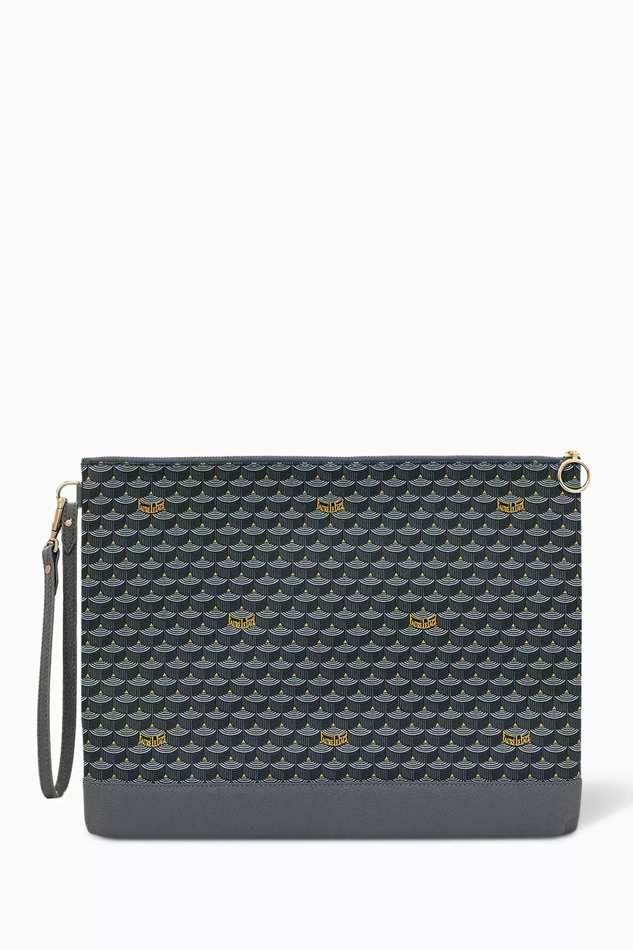 Faure Le Page Grey Pochette Zip Pouch Bag