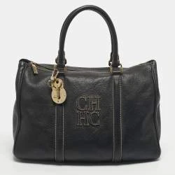 CH Carolina Herrera Matteo Tote Signature Distinctive lock Key Charm