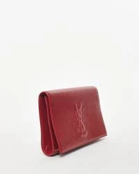 Saint Laurent Belle De Jour Patent Red Leather Clutch