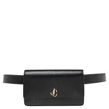 Jimmy Choo Black Leather Varenne Belt Bag