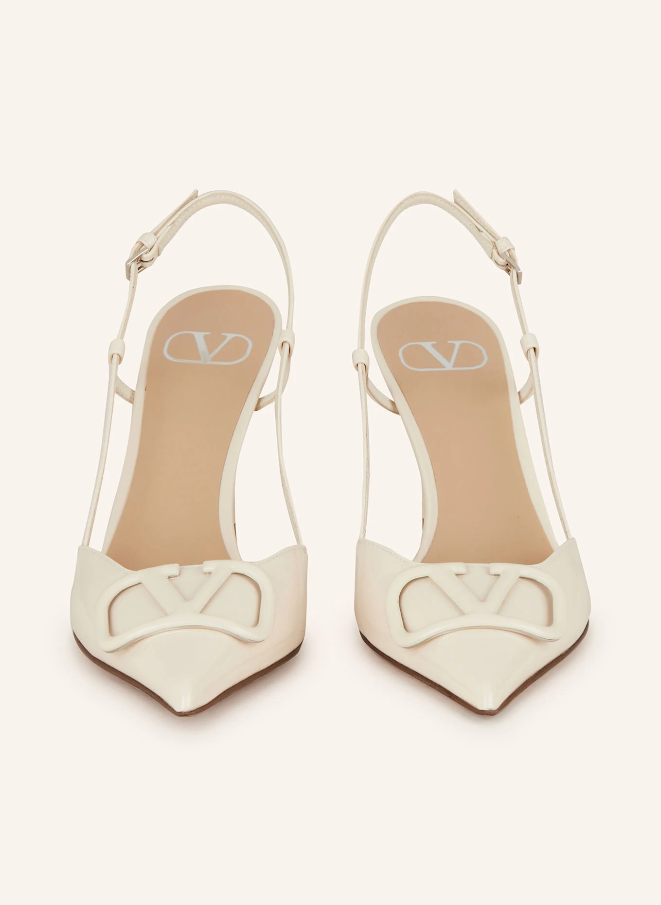 Valentino Garavani VLogo Signature Slingback White Size 36
