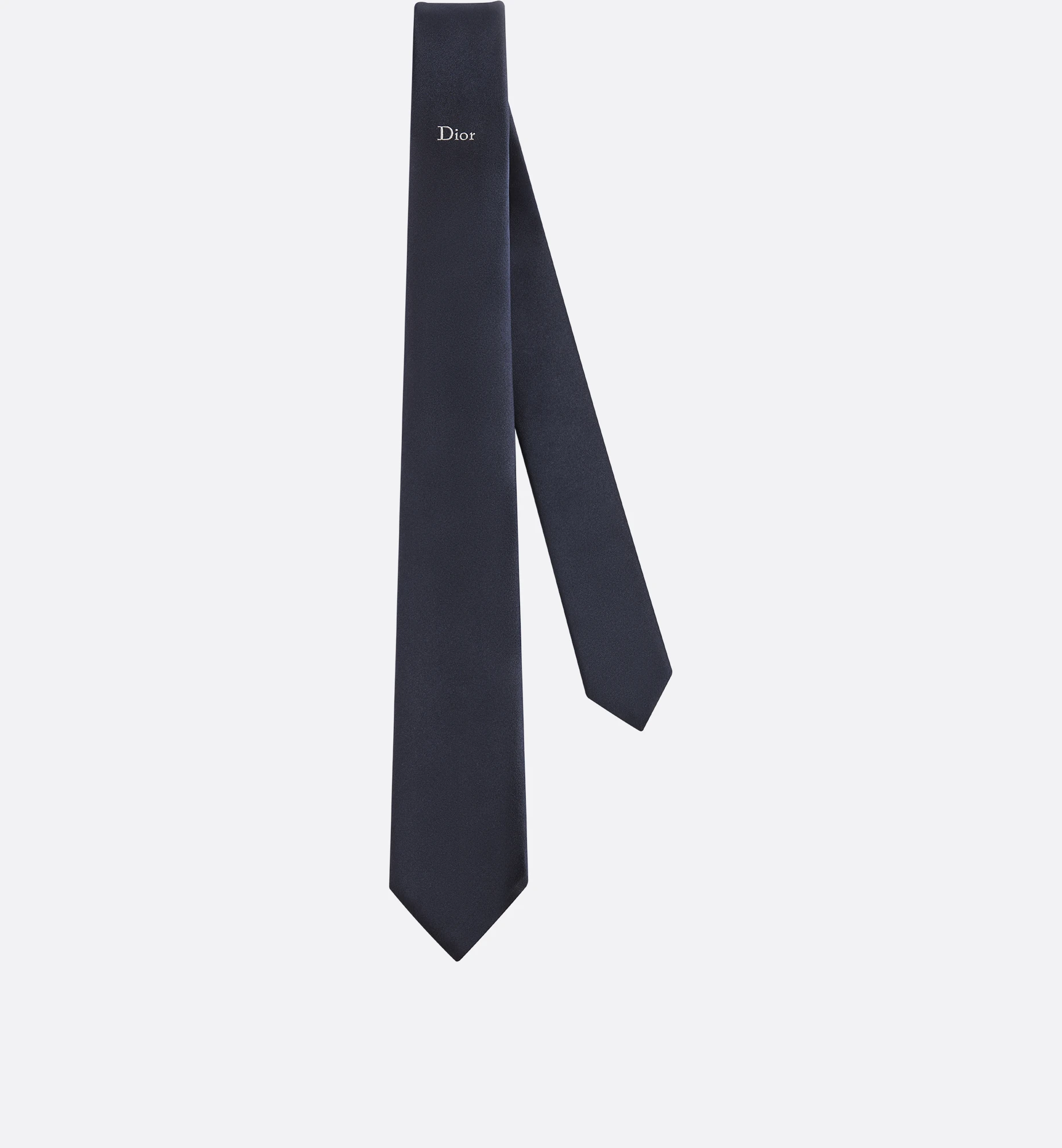 Dior Navy Blue Tie Silk Accessory Featuring