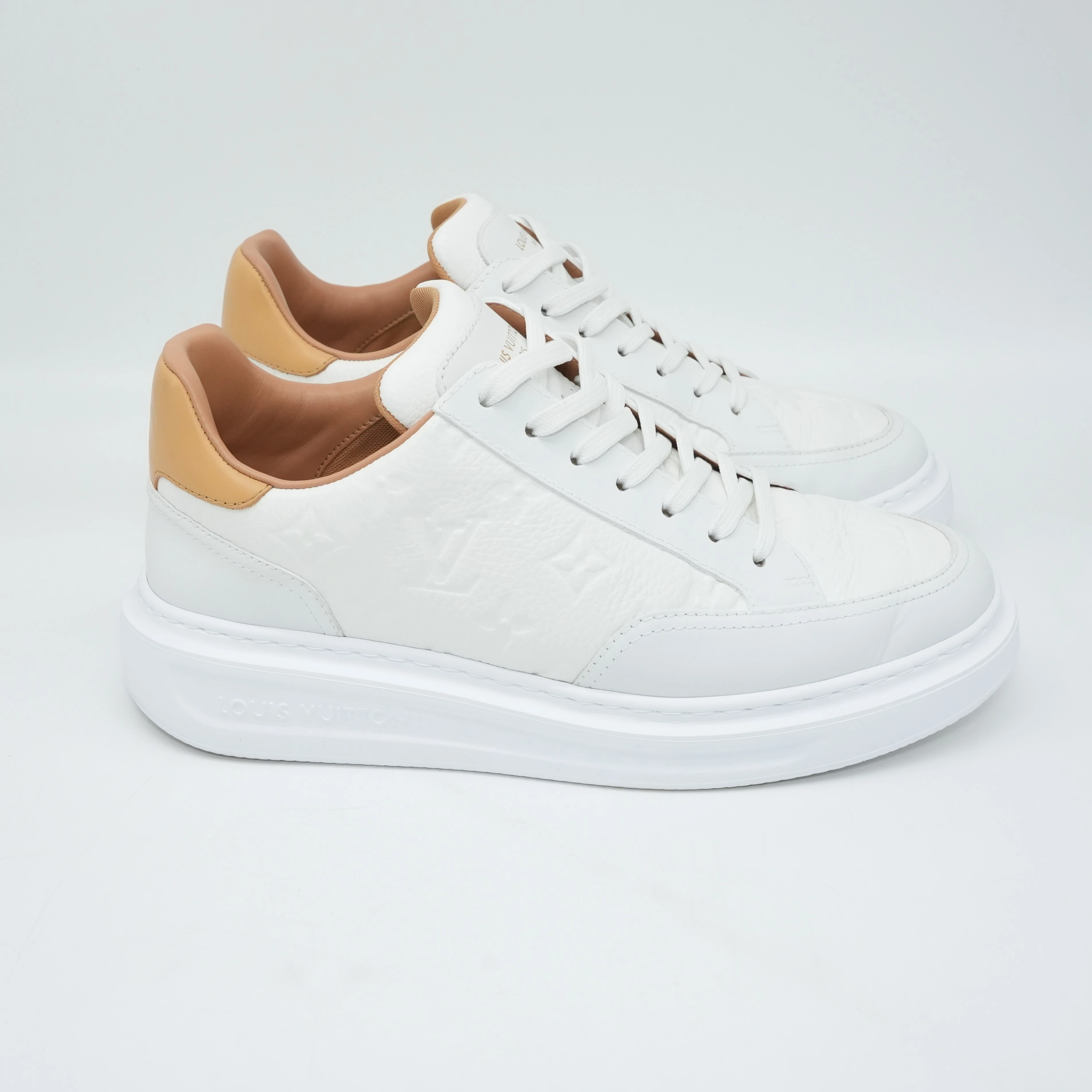 Louis Vuitton Sneakers Beverly Hills Line Monogram Shoes Mens Size 40