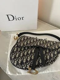 Dior Saddle Oblique Jacquard Motif Shoulder Strap