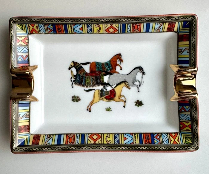 Hermes Cheval D'Orient Porcelain Ashtray