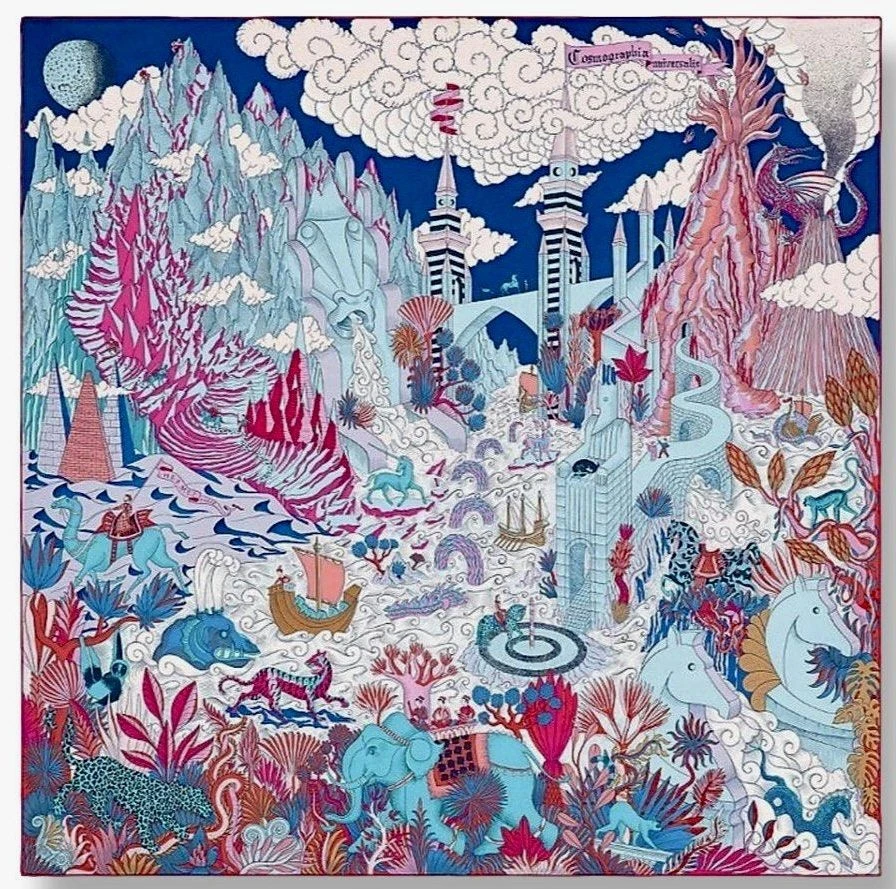 Hermes Carre 90 Scarf Cosmographia Universalis