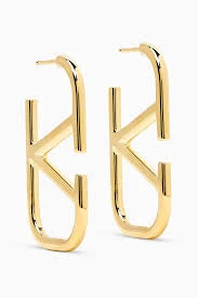 Valentino Garavani VLOGO Signature Earrings in gold-tone metal BO/DB