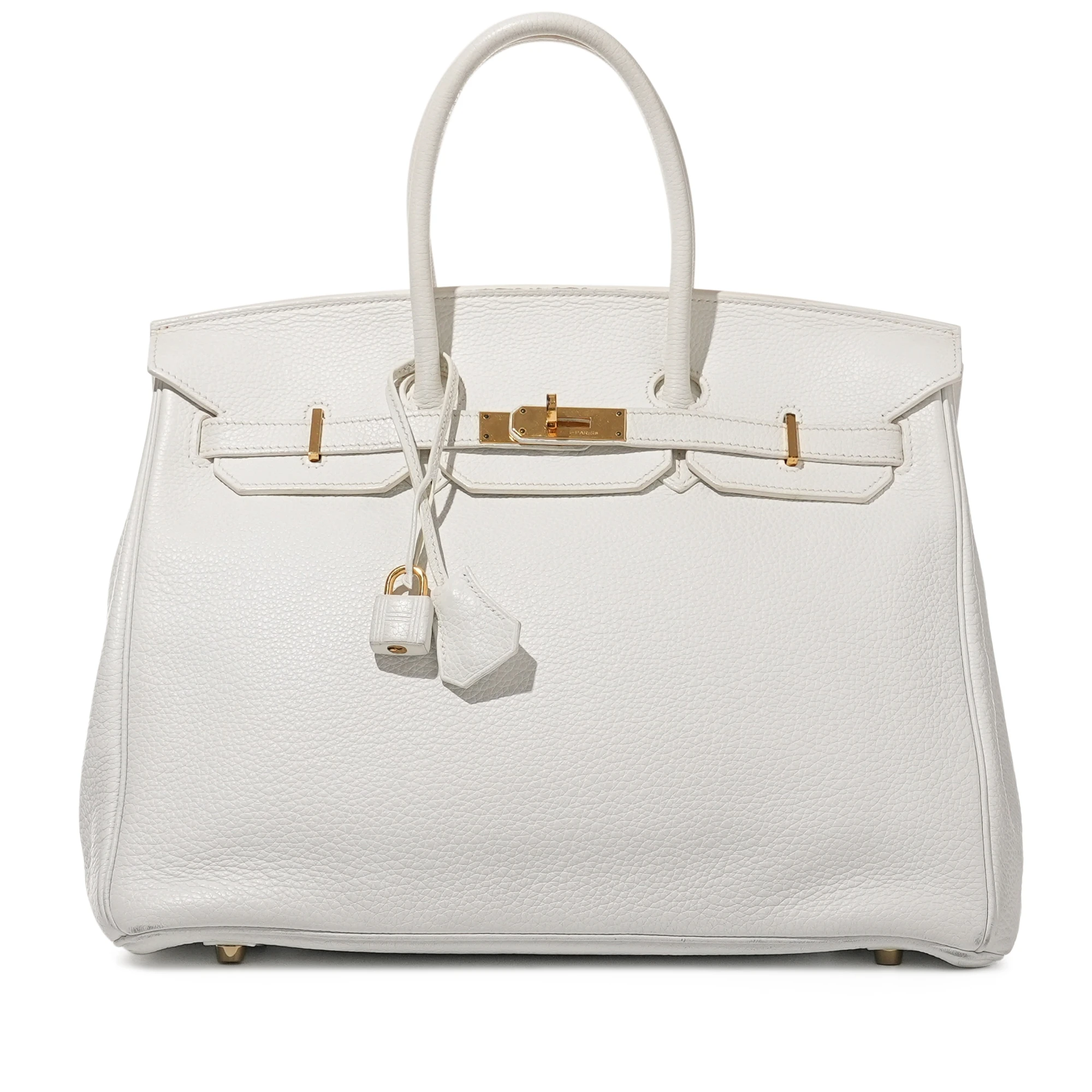 Hermes Birkin 35 White Togo Gold HWR Stamp 🅁 (2014)