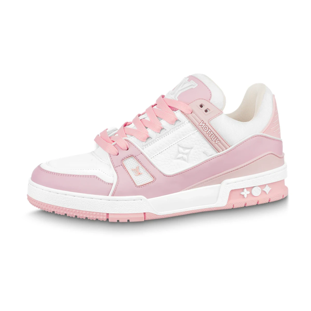 Louis Vuitton Trainer Sneakers Pink & White BO