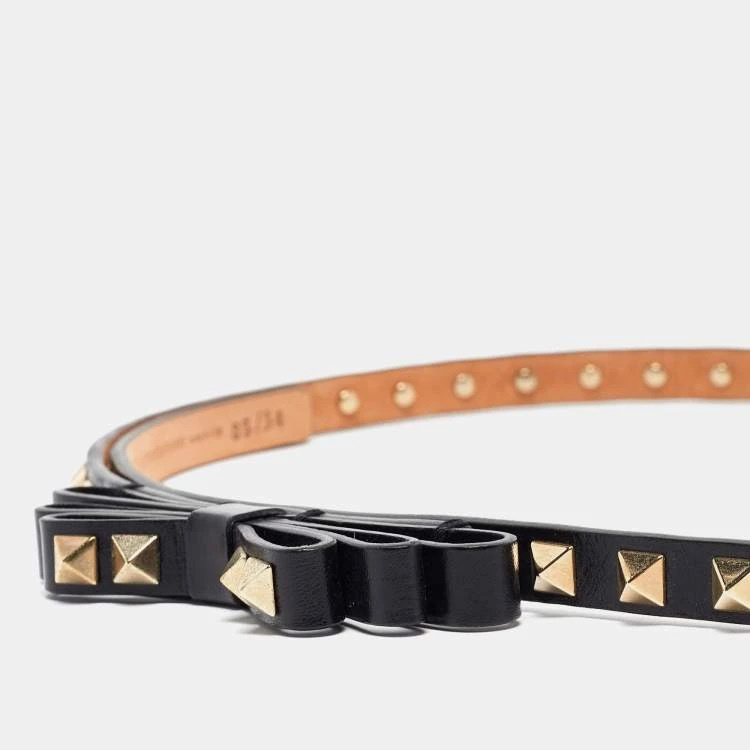 Valentino Garavani Rockstud Slimline Belt Black 80 cm