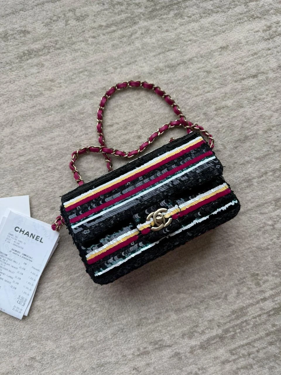 Chanel Sequin-embellished Medium Flag Bag Multicolored BO/PO