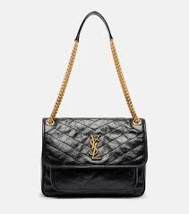 Saint Laurent Black Vintage Leather Medium Nikki Shoulder Bag DB