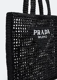 Prada Black Crochet Tote Bag