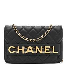 Chanel Enchained Flap Wallet On Chain (WOC) Black
