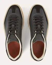 Loro Piana Tennis Walk Sneaker Black Leather Size 43 BO