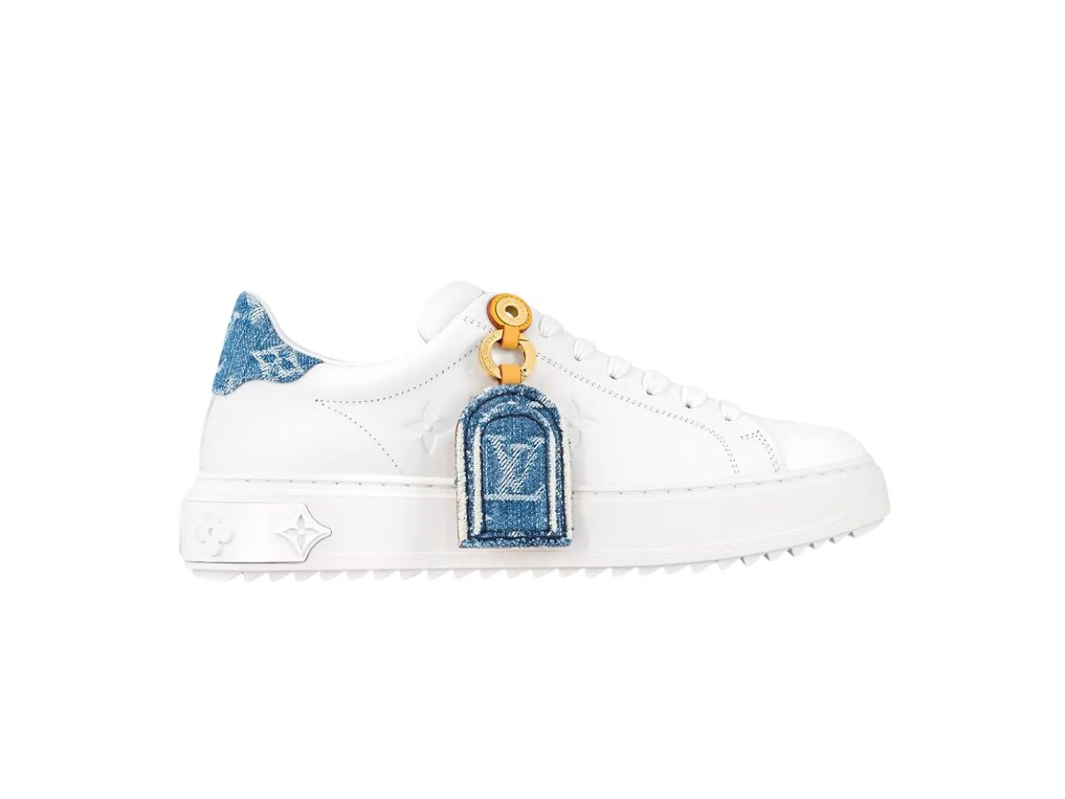 Louis Vuitton Time Out Sneaker Denim Size:38.6
