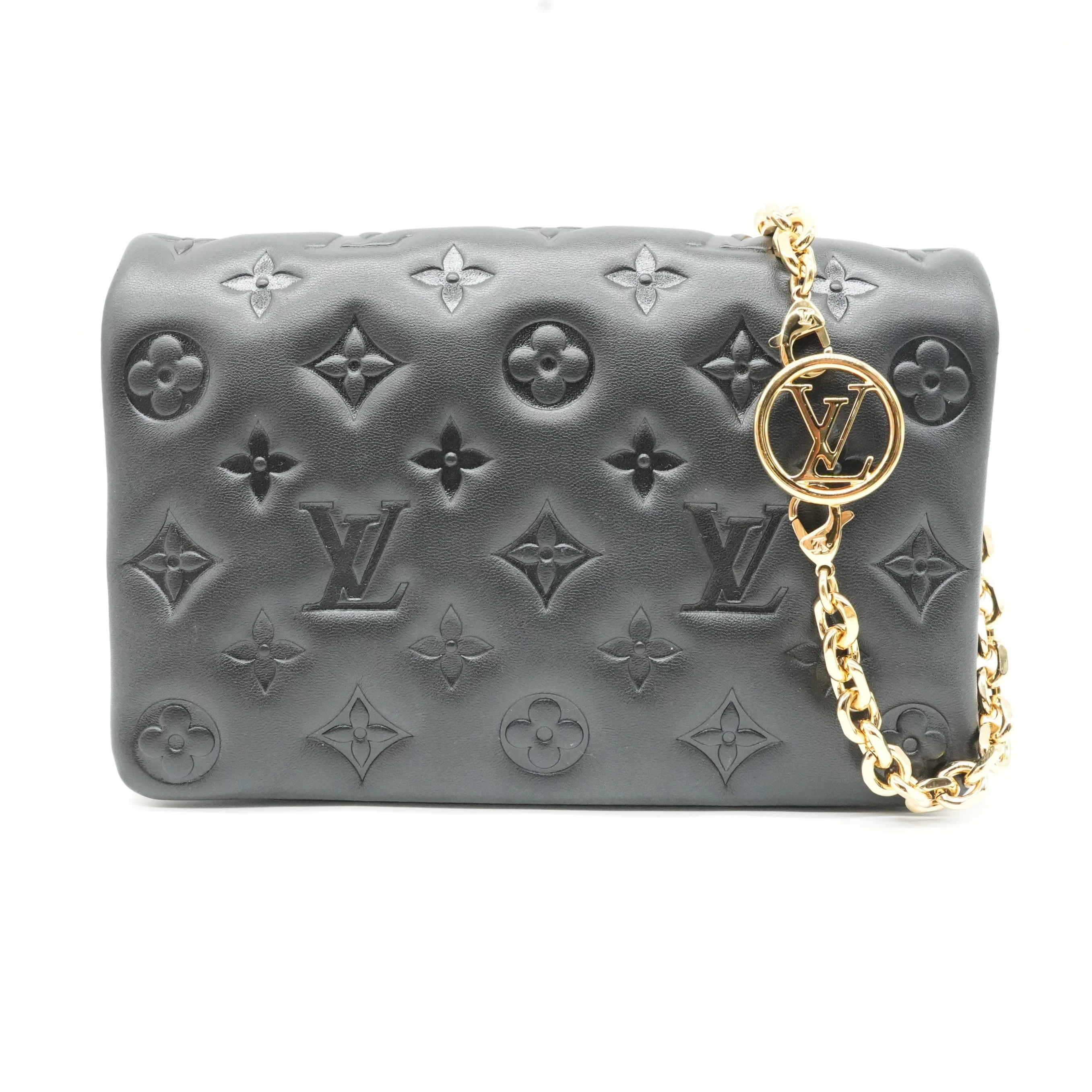 Louis Vuitton Pochette Coussin Lambskin Black M82116 DB