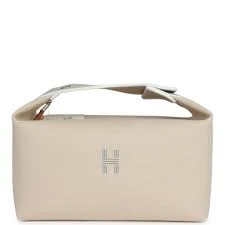 Hermes Bride-A-Brac Case Neutral Beige Canvas