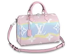 Louis Vuitton Speedy 30 Escale Bandouliere Pink&Blue Pastel Bag